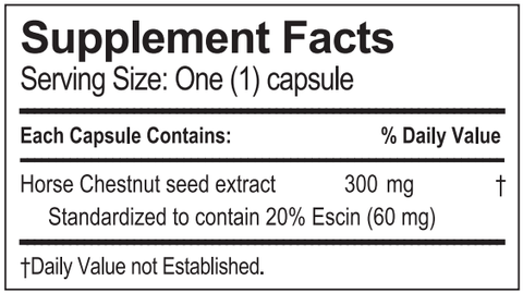 Horse Chestnut Extract (Progena) Supplement Facts