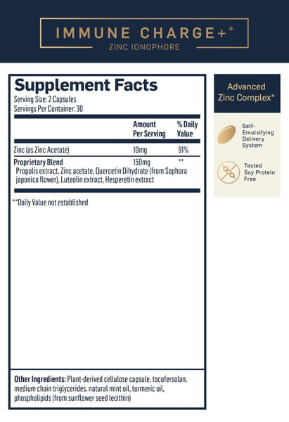 Immune Charge+ Zinc Ionophore Quicksilver Scientific