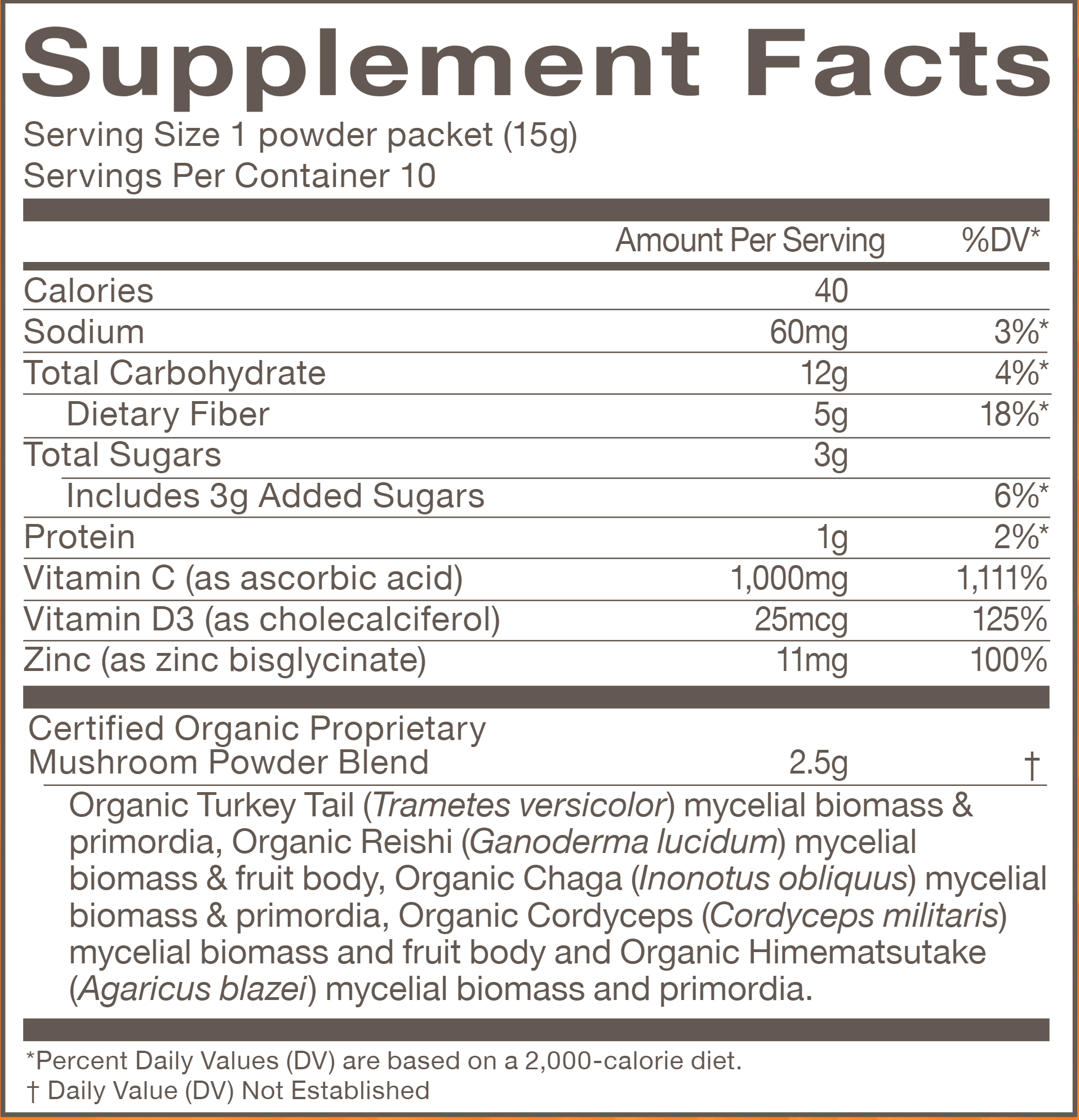 Immune Mult Boost Orange/Elderberry (Om Mushrooms)