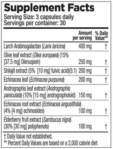 Immuni-T (Lifeseasons) Supplement Facts