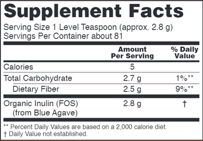 Inulin Prebiotic Pure Powder (NOW)