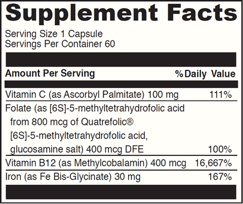 Iron Bis Glycinate(DaVinci Labs Supplement Facts