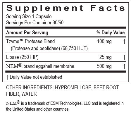 Joint Health (Transformation Enzyme) Supplement Facts