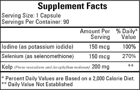 Kelp (Ecological Formulas) Supplement Facts