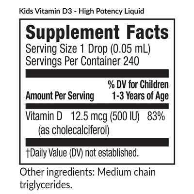 Kid's Vitamin D3 Liquid (EquiLife)