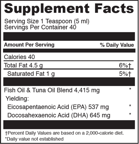 KiddOmega-3 (Little Davinci) Supplement Facts