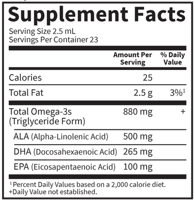 Kids Plant Omega-3 Strawberry (Garden of Life) Supplement Facts