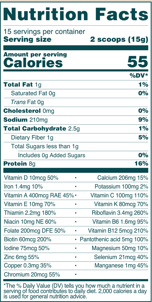 Kids Good Stuff Wild Strawberry (NuZest) Nutrition Facts