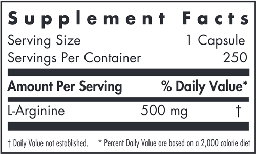 L-Arginine 500 mg (Allergy Research Group)