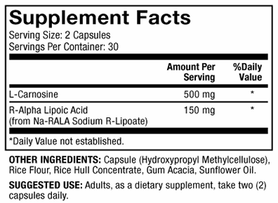 L-Carnosine & R-ALA (Dr. Mercola)