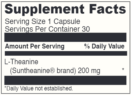 L-Theanine DaVinci Labs Supplement Facts