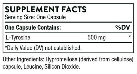 L-Tyrosine (Thorne) Supplement Facts