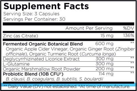 Leaky Gut + (Amen) Supplement Facts