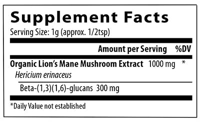 Lion's Mane Extract Powder (Real Mushrooms)
