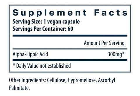 Lipoic Acid 300 mg Vital Nutrients