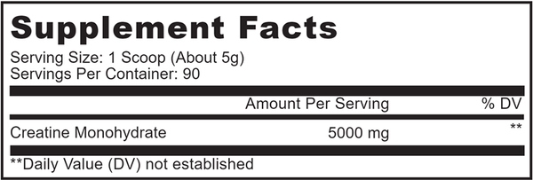 Liposomal Creatine Monohydrate (Codeage) Supplement Facts