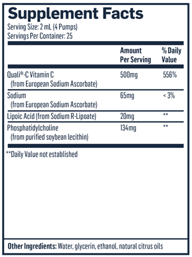 Liposomal Vitamin C with R-Lipoic Acid (Quicksilver Scientific)