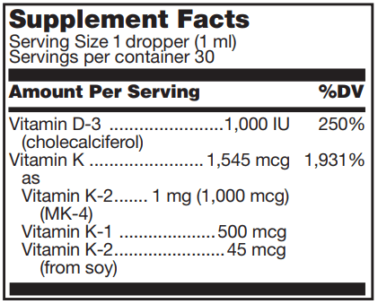 Liquid D & K 30 ml (Douglas Labs)