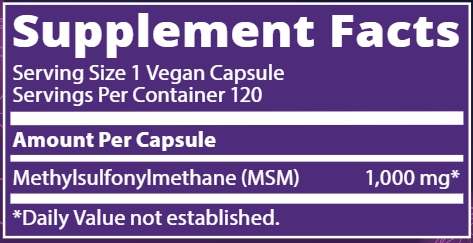 MSM 1000 mg (Metabolic Response Modifier)