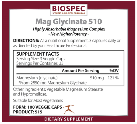 Mag Glycinate 510 (Biospec Nutritionals)