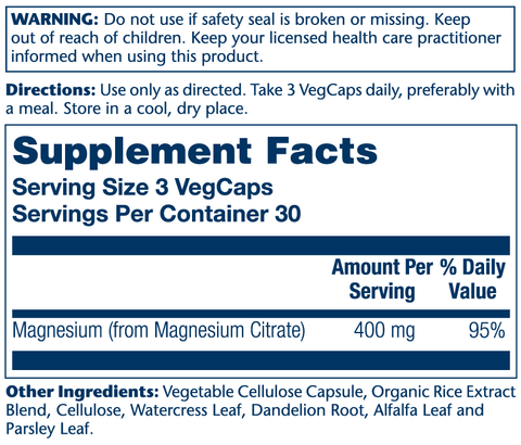 Magnesium Citrate 400 mg Solaray