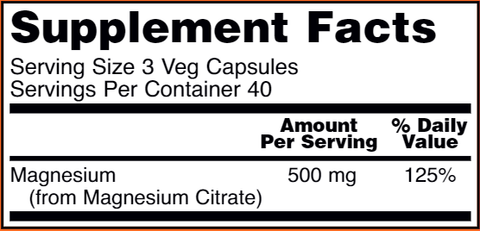 Magnesium Citrate Capsules (NOW)