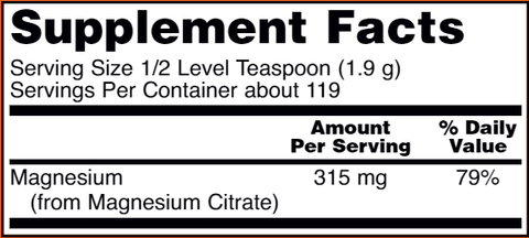 Magnesium Citrate Powder (NOW)