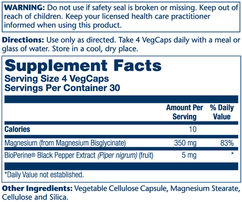 Magnesium Glycinate 350 mg Solaray