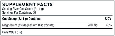 Magnesium Bisglycinate NSF (Thorne) Supplement Facts