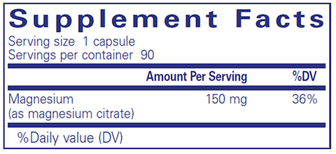 Magnesium (citrate)- (Pure Encapsulations) supplement facts
