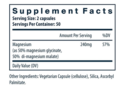 Magnesium glycinate malate 120 mg Vital Nutrients
