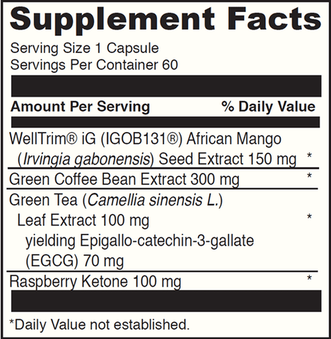 Mango Plex DaVinci Labs Supplement Facts