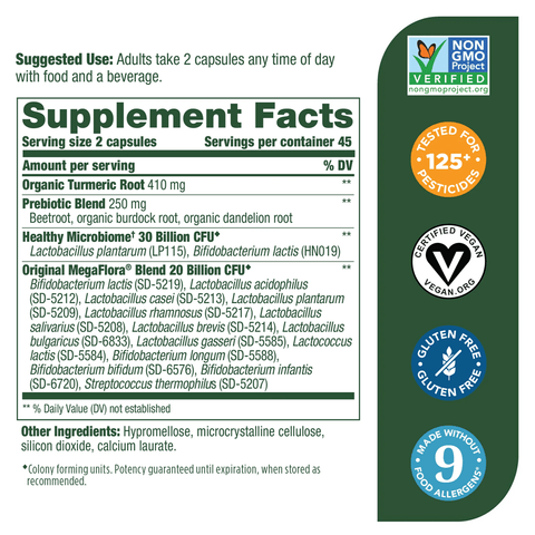 Megaflora Probiotic with Turmeric (MegaFood)