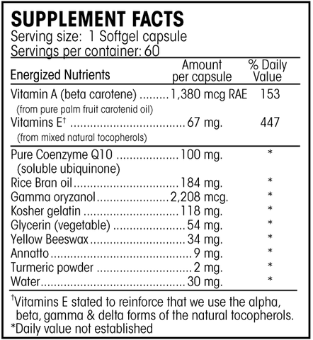 Mito Guard 100 Plus (Perque) Supplement Facts