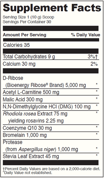 Mito Fuel DaVinci Labs Supplement Facts