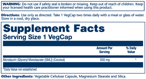 Monolaurin 500 mg Solaray