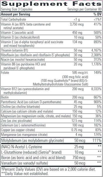 Multiplex-1 No Iron Sensitive Systems (Integrative Therapeutics)