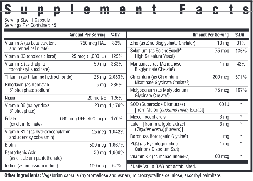 Multivitamin One MF Seeking Health