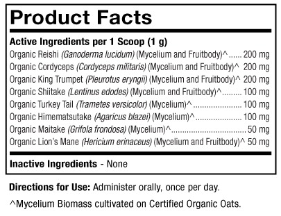 Mushroom Complex Organic for Pets (Dr. Mercola)