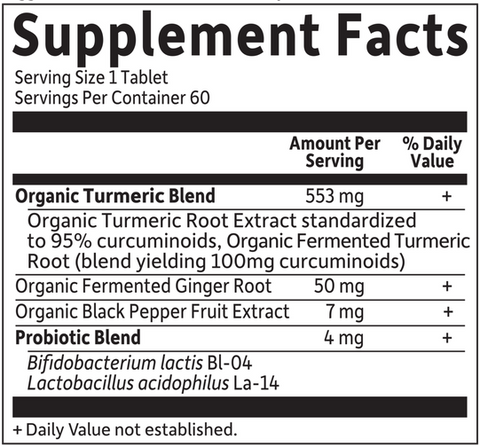 MyKind Organics Extra Strength Turmeric (Garden of Life) Supplement Facts