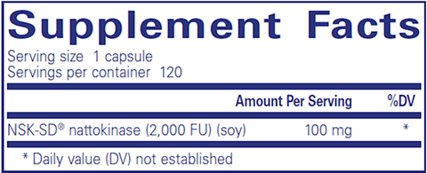 NSK-SD 100 Mg. 120's (Pure Encapsulations) supplement facts