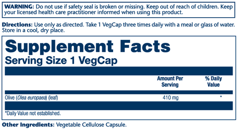 Olive Leaf 410 mg Solaray