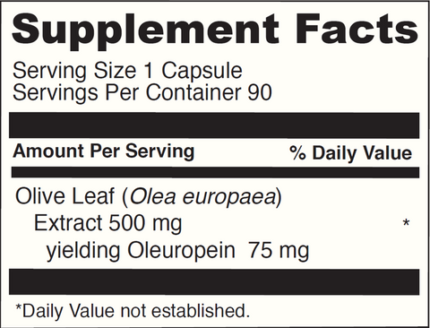 Olivir 15 (DaVinci Labs) Supplement Facts