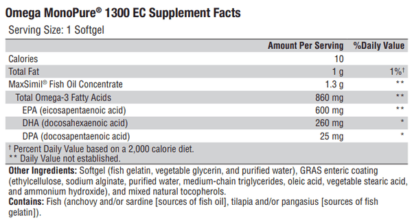 Omega MonoPure 1300 EC (Xymogen)