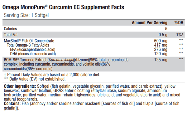 Omega MonoPure Curcumin EC (Xymogen)
