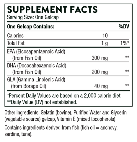 Omega Plus Supplement Facts