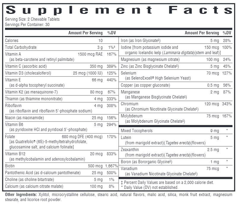 Optimal Multivitamin Chewable Seeking Health