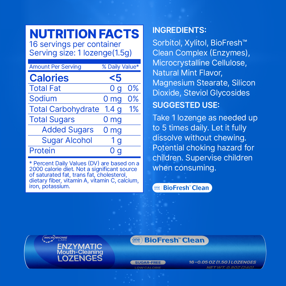 Enzymatic Mouth Freshener supplement facts