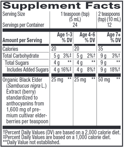 Organic Sambucus Syrup for Kids (Nature's Way)