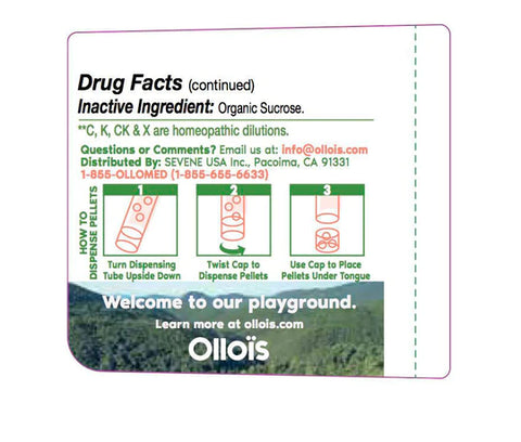 Organic Arnica 30C Cube Display (Ollois) Drug Facts